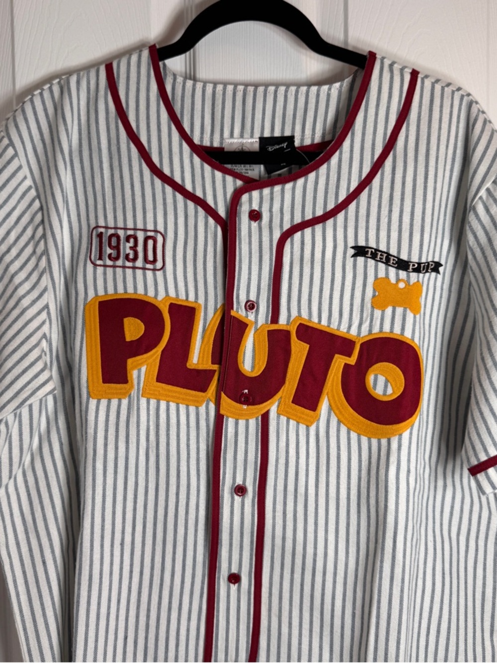 NWT. Disney Parks Pluto 95th Anniversary Baseball Jersey - Size Large - Picture 2 of 12